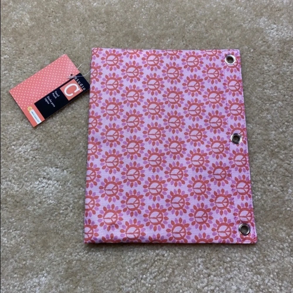 3 Ring 3 Zipper Pencil Pouch NWT